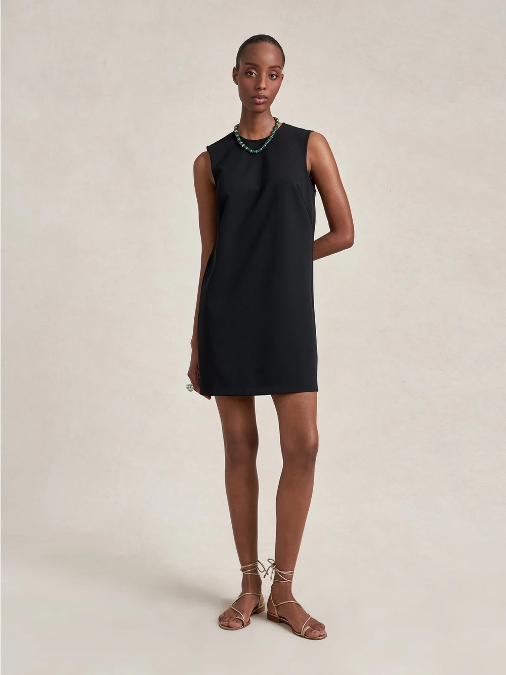NWT La Ligne Maxime Black Sleeveless Shift Dress sz M
